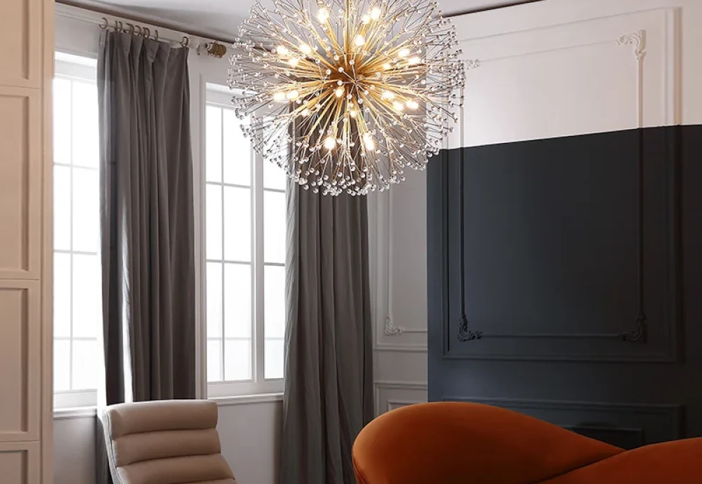 flush crystal chandelier